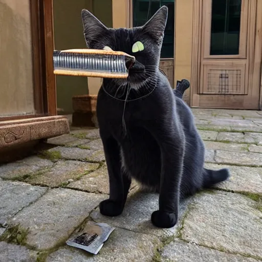 Prompt: cat wearing a suit smoking a cigar