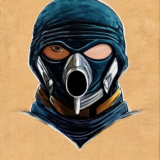 Prompt: professional painting of Cobra Commander in the style of Prey, head and shoulders portrait, symmetrical facial features, smooth, sharp focus, illustration, intricate, stormy weather, extremely detailed masterpiece,