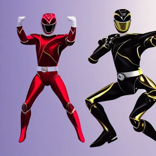 Image similar to hyper realistic concept of a power ranger 4 k