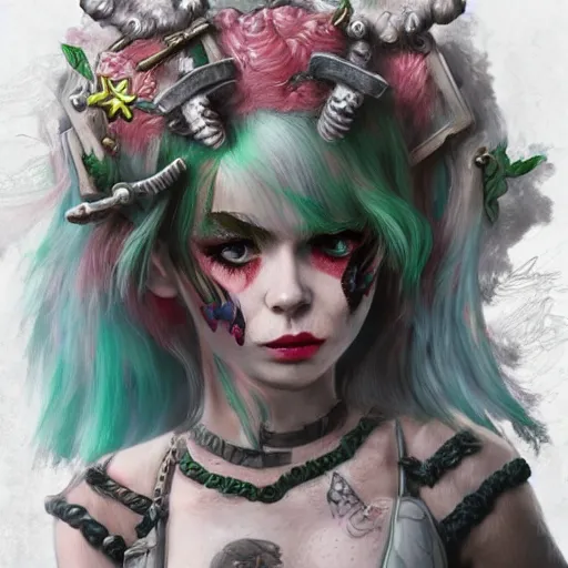 Image similar to grimes as a highly detailed game fairy character, trending on artstation, concept matte