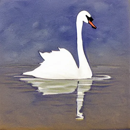 Image similar to a blue swan