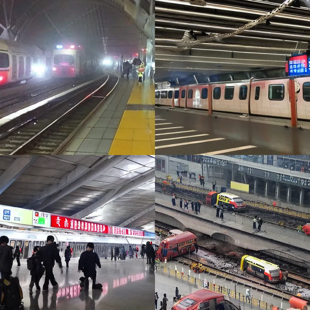 Prompt: Explosion at the Xizhimen station of Beijing Metro