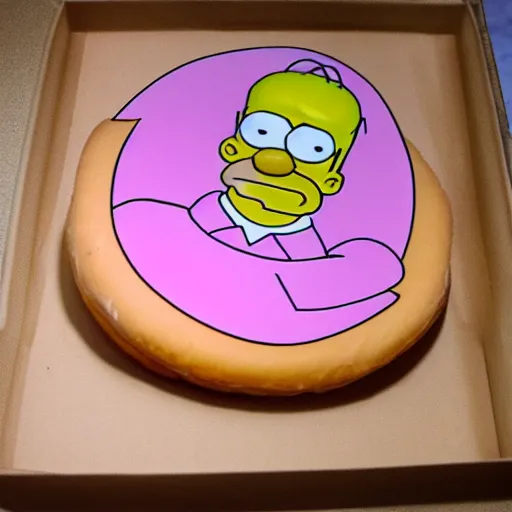 Image similar to homer simpson as a donut