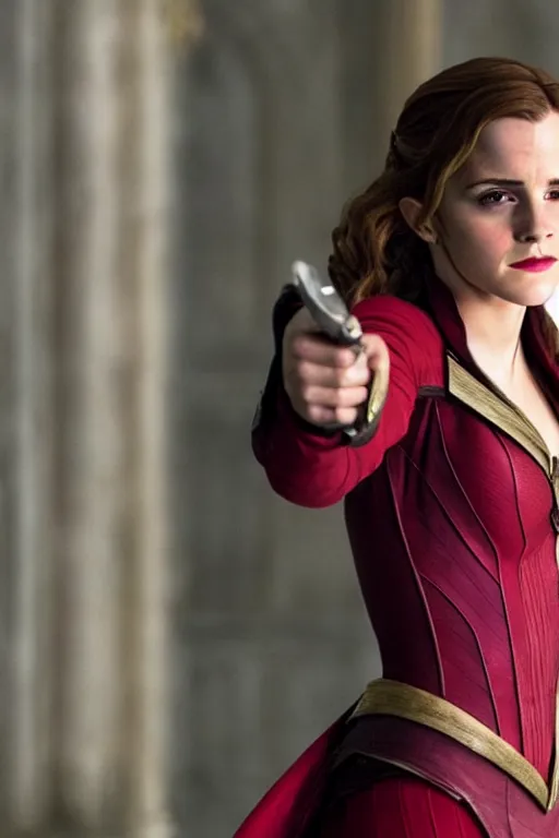 Image similar to Still of Emma Watson as Scarlett Witch