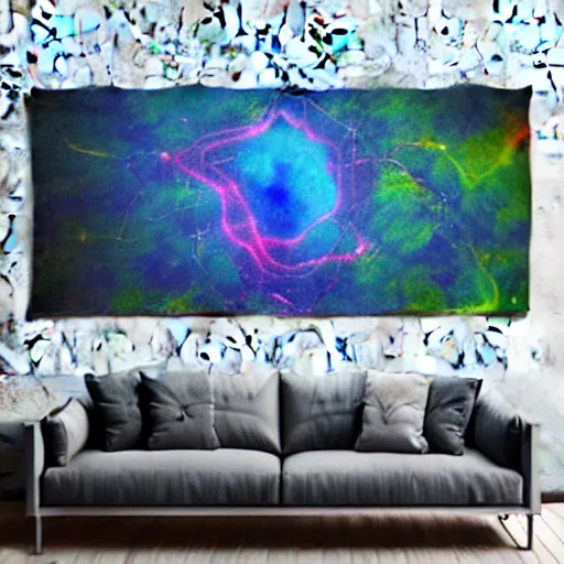 Prompt: elysium mothership retribution scarce color palette cold power-line alienated scenery in a dream subconscious cavern sacred geometry canvas carefully structured abstract expressionism painting on canvas by Eeede Aaa (2041)