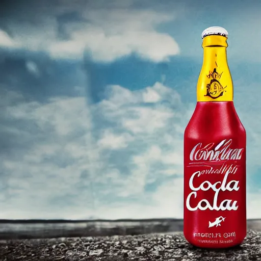 Image similar to a bottle of conka cola, marketing promo photo