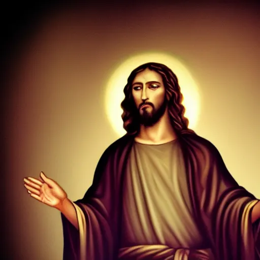 Image similar to Jesus with black backgroung