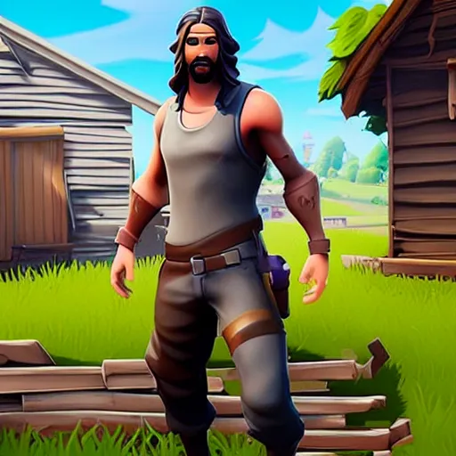 Prompt: “ Jesus Fortnite skin, gameplay footage”