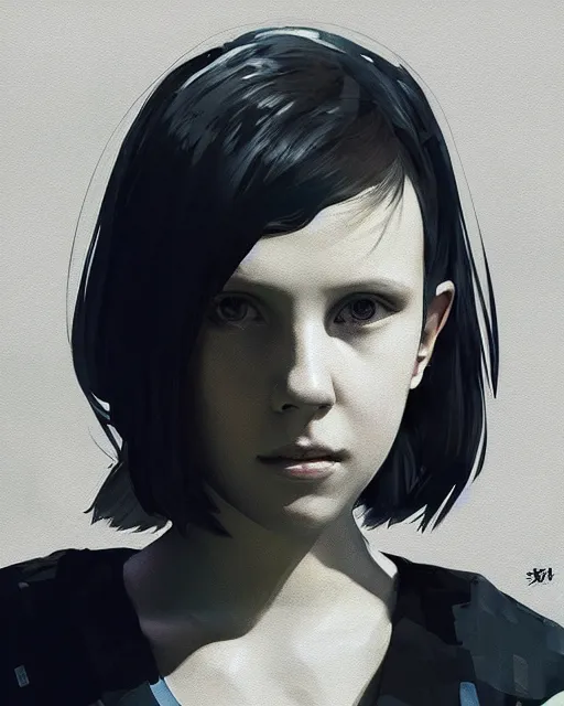Image similar to portrait of millie bobby brown by yoji shinkawa, octane render