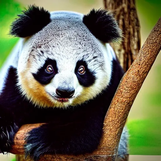 Image similar to poala, a cross between a panda and a koala, cute photograph, f / 1 6, 3 5 mm, award - winning photography, soft lighting