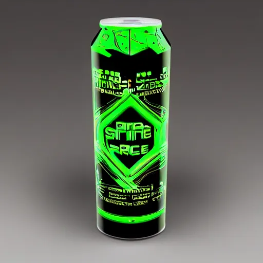 Prompt: Cyberpunk style packaging of Sprite