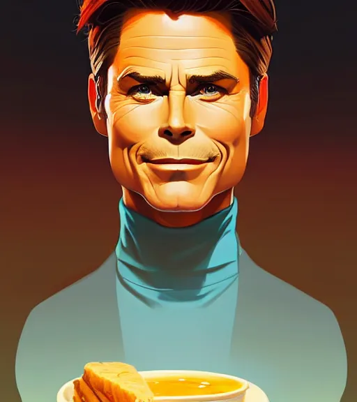 Image similar to icon stylized minimalist rob lowe as margarine, loftis, cory behance hd by jesper ejsing, by rhads, makoto shinkai and lois van baarle, ilya kuvshinov, rossdraws global illumination