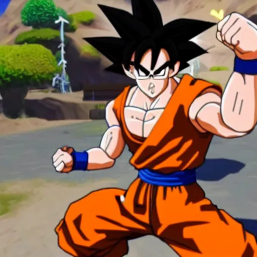 Image similar to goku in fortnite