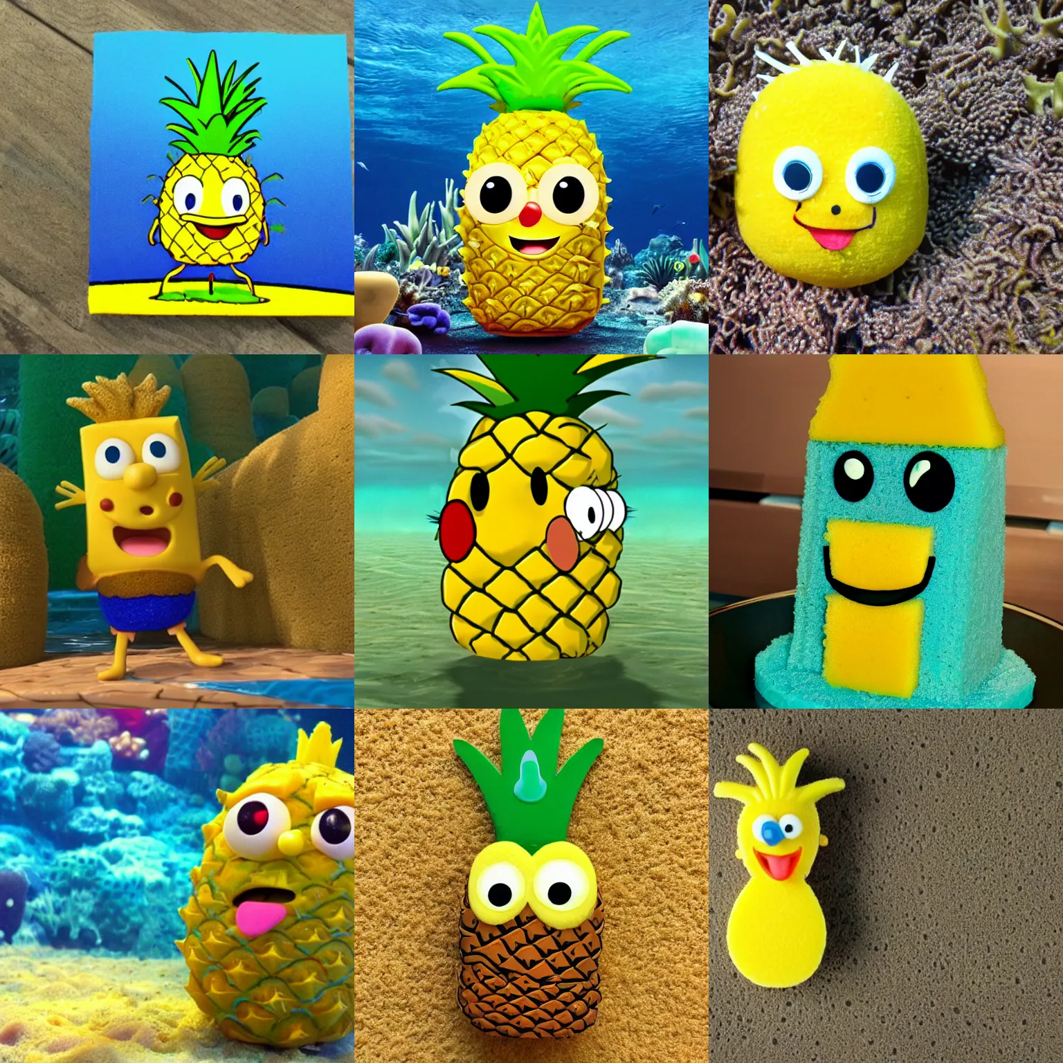 Who lives in a pineapple under the sea