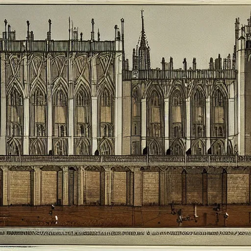 Prompt: cut-away of by a parliament building by Hans Jenssen