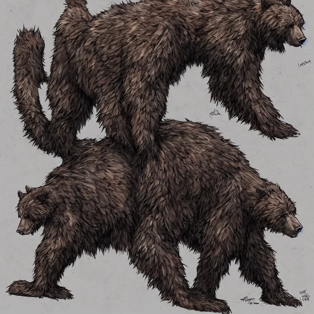 Image similar to werebear, style of tyler kirkham