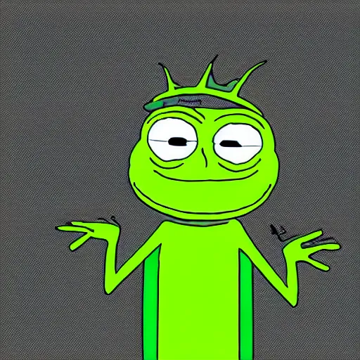 pepe the frog, screenshot from rick and morty, cartoon | Stable ...