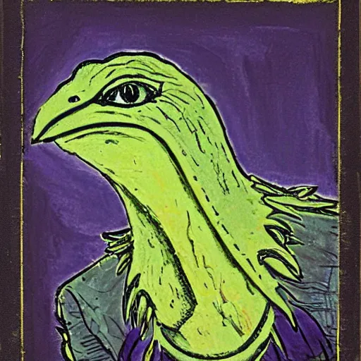 Image similar to portrait of a skeksis