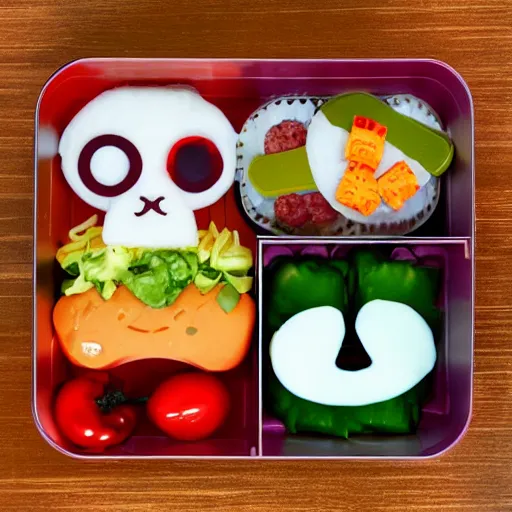 Prompt: doom bento box