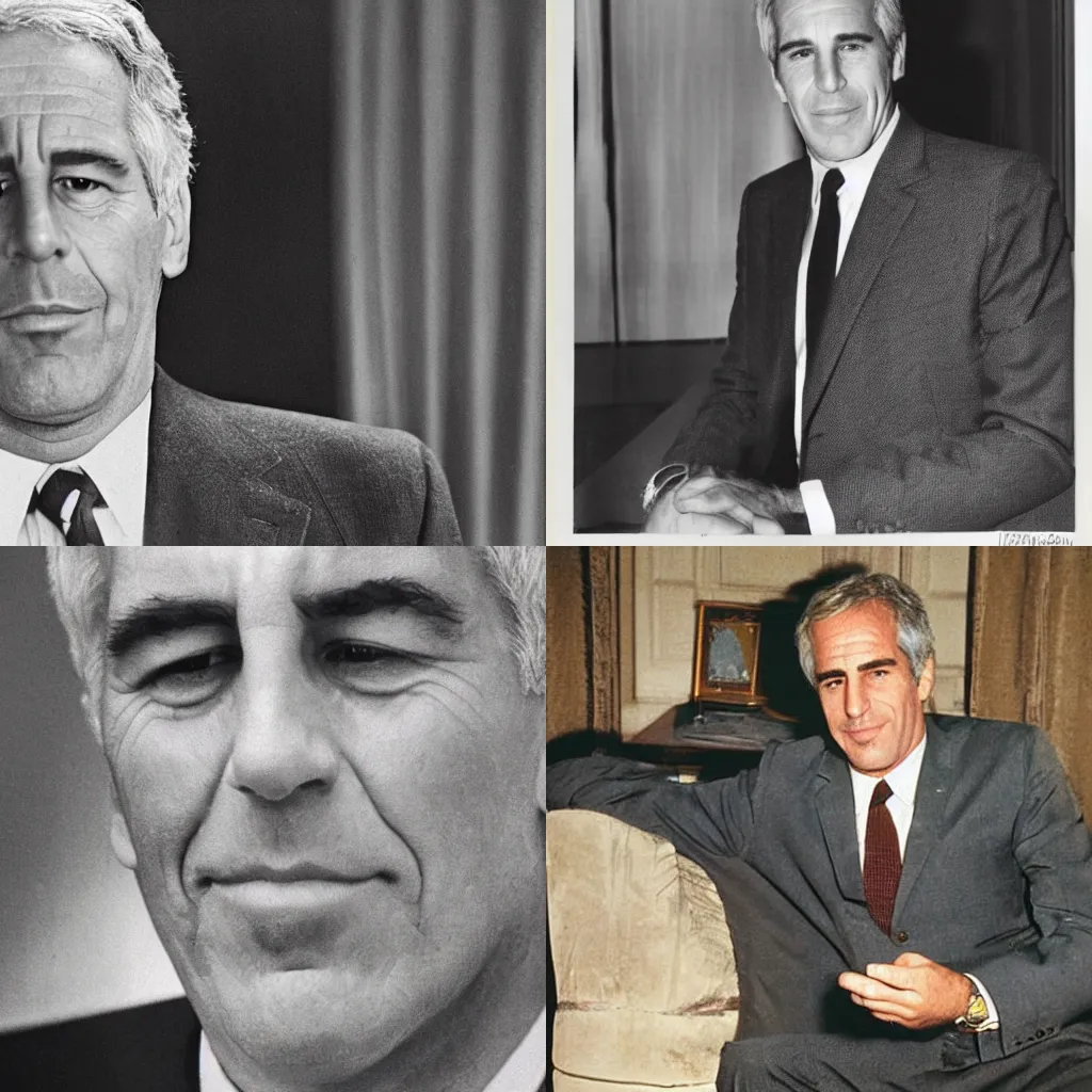 Prompt: Official Portrait of United States President Jeffrey Epstein, 1968 Photograph