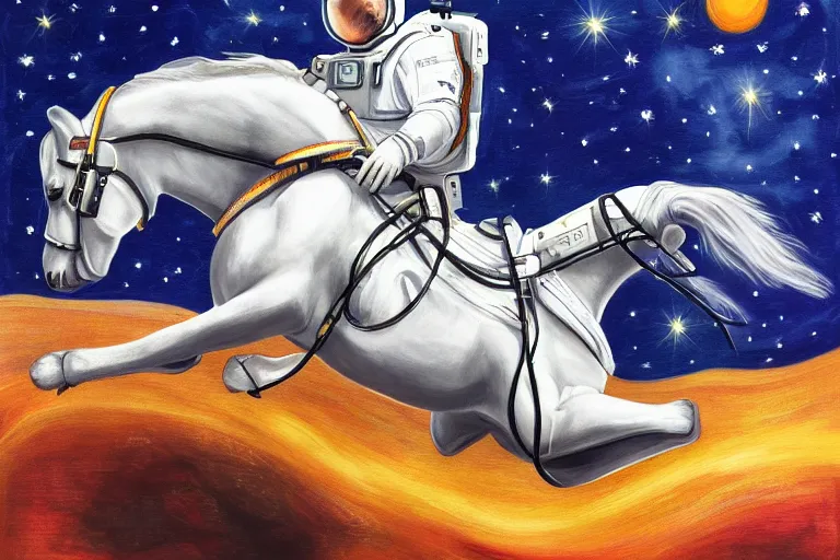 Image similar to horse lying on astronaut, arstation