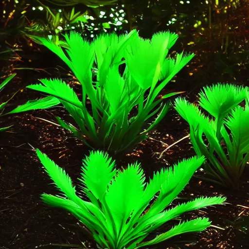 Prompt: glowing plants