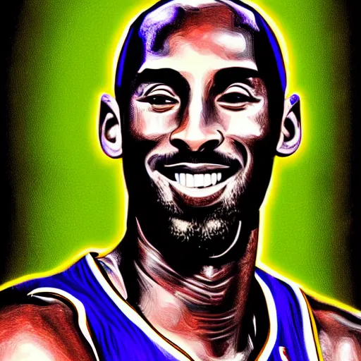 Prompt: a digital oil portrait painting of Kobe Bryant, Digital art