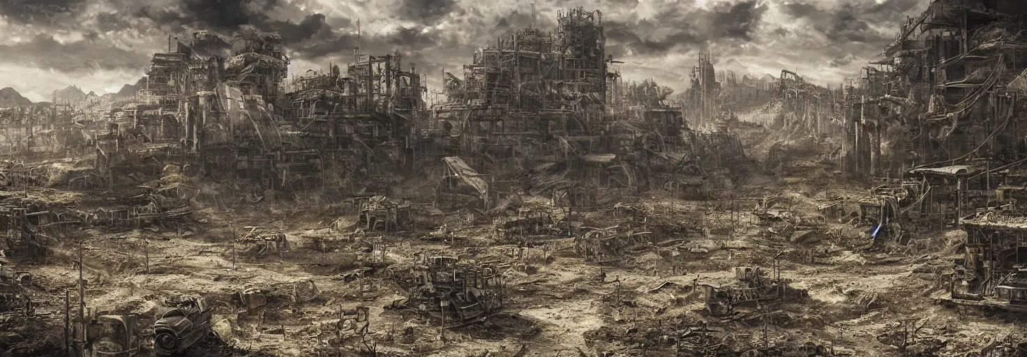 Image similar to wastelands, photo realistic, very detailed, trending on pixiv