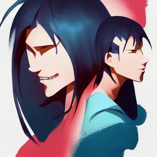 Image similar to face icon stylized minimalist bleach, loftis, cory behance hd by jesper ejsing, by rhads, makoto shinkai and lois van baarle, ilya kuvshinov, rossdraws global illumination