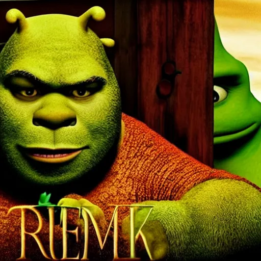 Image similar to “ lars von trier movie ” morphed with shrek 1 0 2 4 x 1 0 2 4