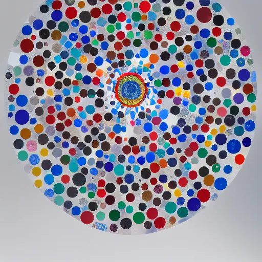 Prompt: Liminal space in outer space by Damien Hirst