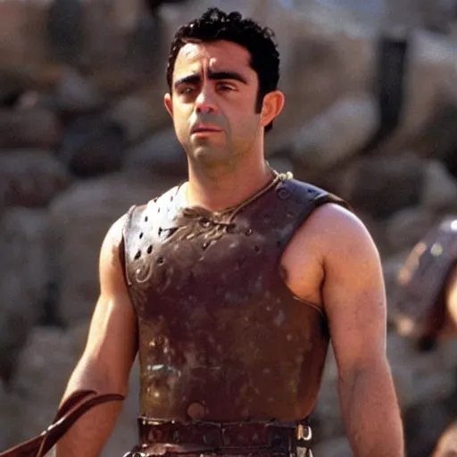 Prompt: still of xavi hernandez in gladiator ( 2 0 0 0 )