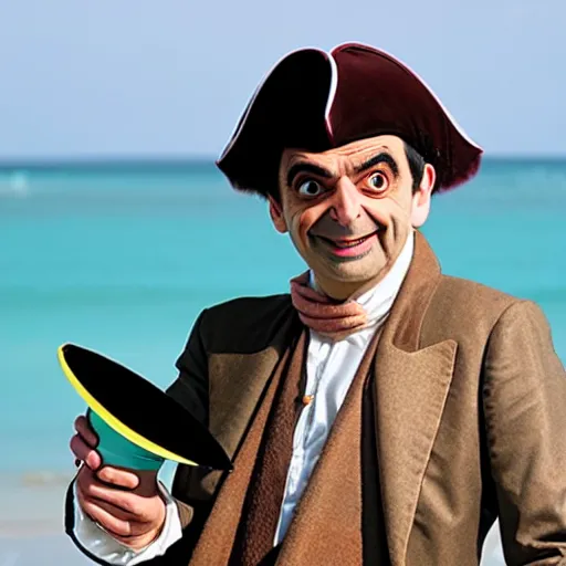 Image similar to Mr Bean as a pirate