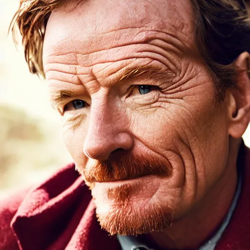 Image similar to bryan cranston wearing cranberries, natural light, sharp, detailed face, magazine, press, photo, steve mccurry, david lazar, canon, nikon, focus