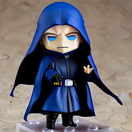 Image similar to nendoroid hooded darth sidious emperor palpatine from star wars, detailed, custom