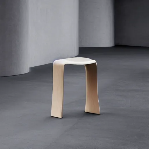 Prompt: the ballerina stool by tadao ando