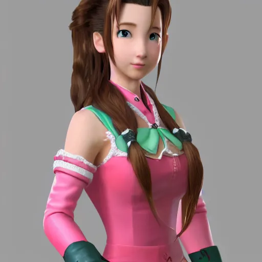 Prompt: aerith gainsborough, highly detailed, 4 k