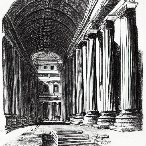 Image similar to A drawing of Rome by Goethe