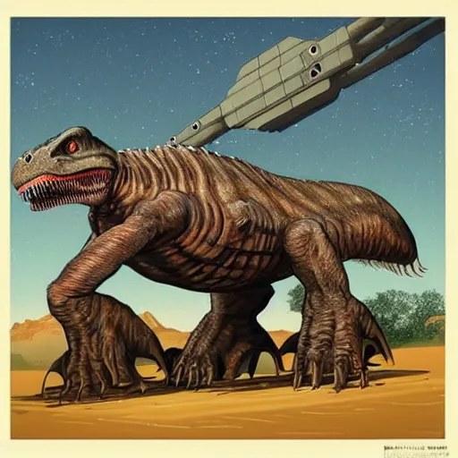 Image similar to tyrannosaurus rex as a truck in the style of star wars