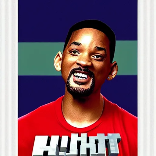 Image similar to will smith in minecraft