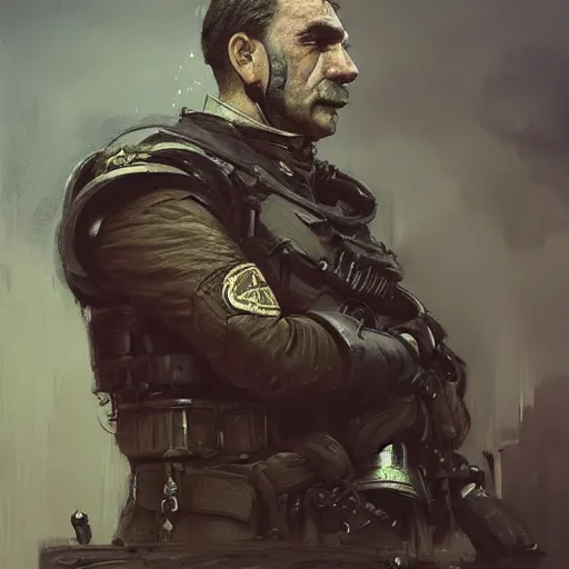 Prompt: portrait of an old spanish captain manuel fraga iribarne, colourised, face portrait, epic, tragic, military art, fantasy, dieselpunk, hd shot, digital portrait, beautiful, artstation, comic style, by artgerm, guy denning, jakub rozalski, magali villeneuve and charlie bowater