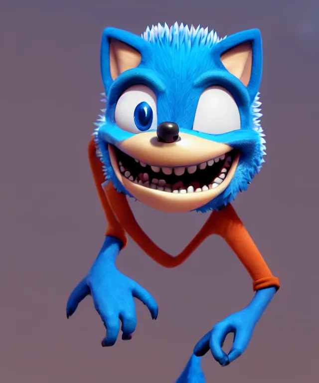 Image similar to an anthropomorphic blue hedgehog in the style of pixar, crisp 8 k line art, digital painting, artstation, unreal engine, octane render, concept art, matte, sharp focus, illustration, art by dave kendall