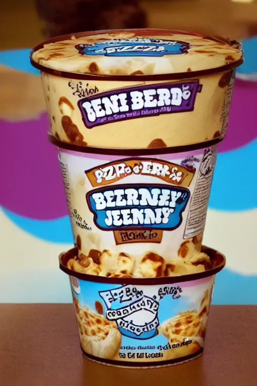 Image similar to pizza flavoured ben and jerry's ice cream