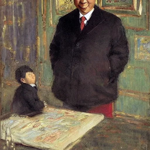 Image similar to xi jinping by antonio mancini 1 8 7 4