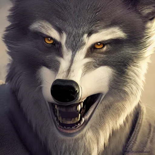 Image similar to photo realistic image of sora from kingdom hearts as a wolf, stunning 3 d render inspired art by istvan sandorfi and greg rutkowski, perfect facial symmetry, realistic, highly detailed attributes and atmosphere, dim volumetric cinematic lighting,