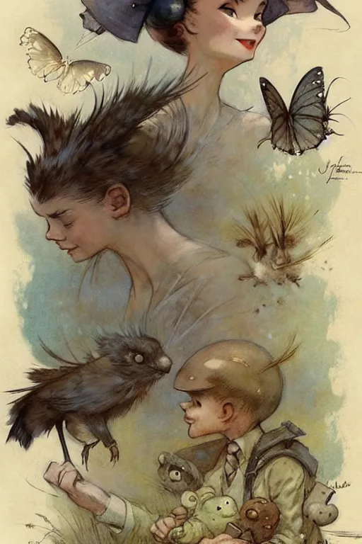 Image similar to (((((1950s storybook page layout. muted colors.))))) by Jean-Baptiste Monge !!!!!!!!!!!!!!!!!!!!!!!!!!!