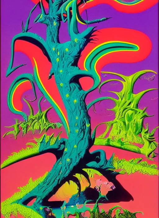 Image similar to rave poster by Roger Dean