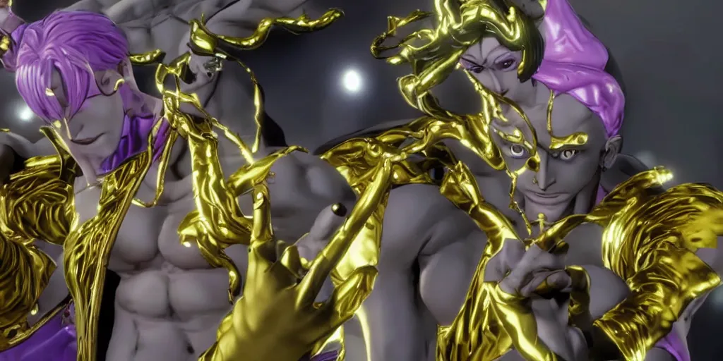 Image similar to jojo's bizarre adventure : golden wind, unreal engine 5, render, ray tracing