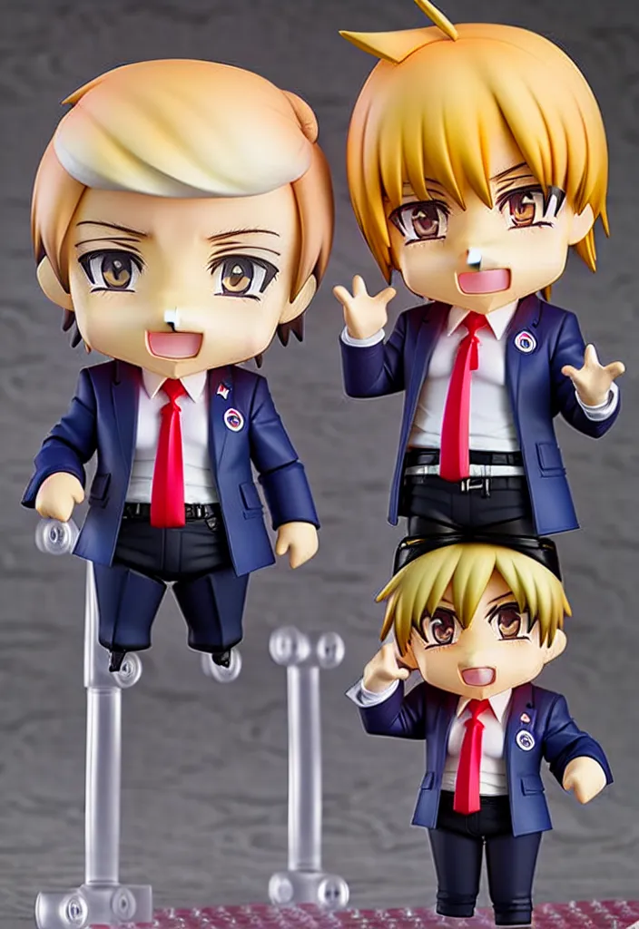 Image similar to An Anime Nendoroid of DONALD TRUMP!!!!!!!!!, Product Photo, 8k, Sharp photo