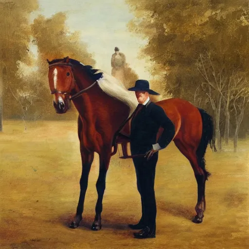 Prompt: man under horse